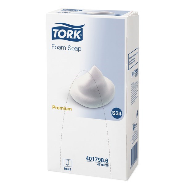 TORK DERMATOLOGICAL FOAM SOAP  - non perfume 6X800ML