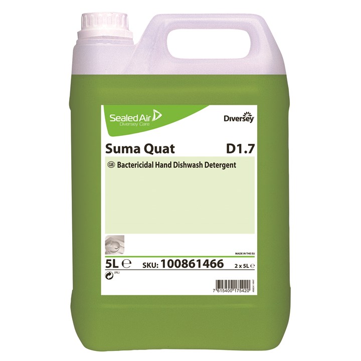 Suma Quat D1.7 Concentrated bactericidal hand dishwashing detergent 2x5ltr