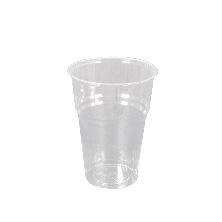 1/2 Pint to line clear PLA compostable glass 20x50s