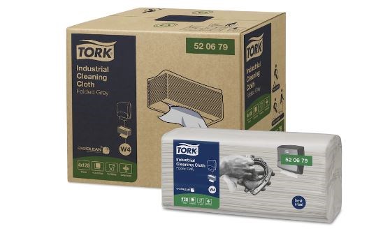 Tork Ind Cleaning Cloth Grey Folded W4 480s