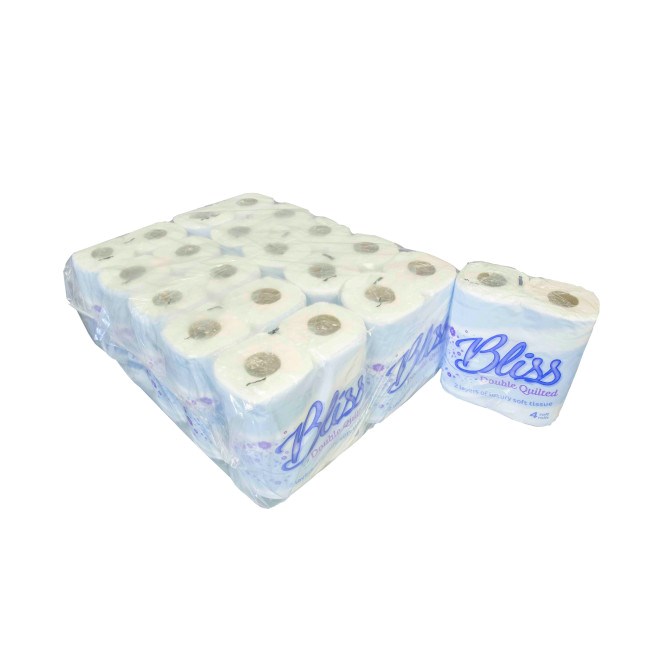 BLISS 2 PLY DOUBLE QUILTED TOILET ROLL