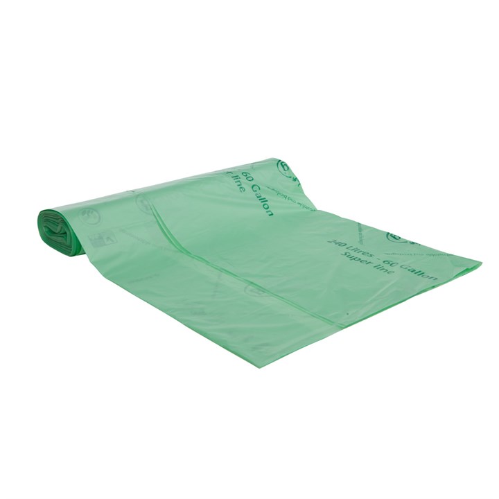 187959 60ltr  Compostable Refuse Sack 12x20 240 300250x1020mm