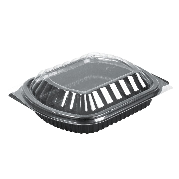 COMBI 1 COMPARTMENT 24 OZ GREY MICROWAVEABLE TRAY  LIDS