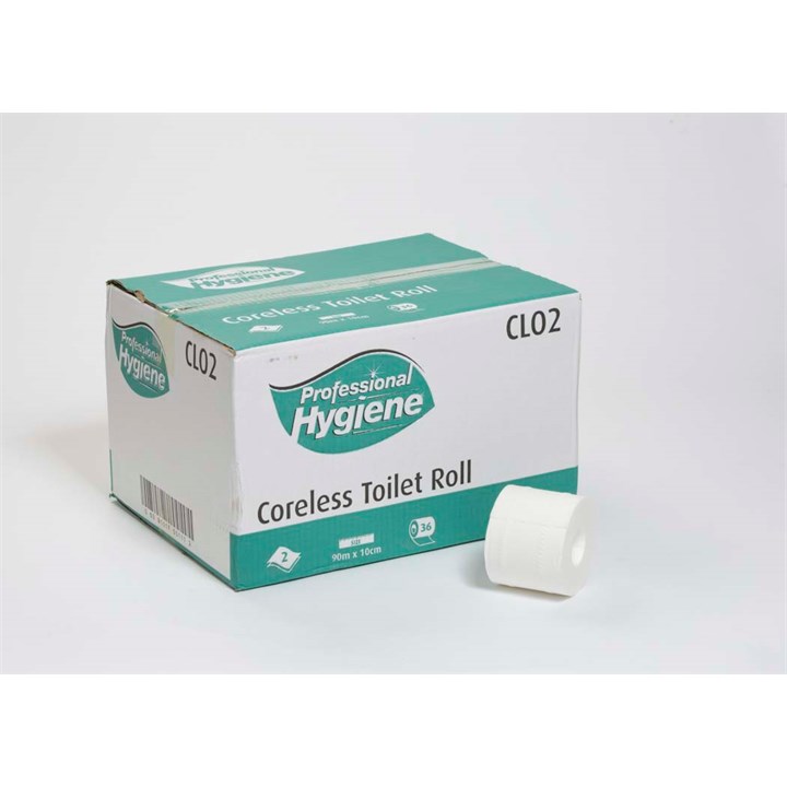 CORELESS TOILET ROLLS WITH THE DENT 2 PLY 800SHTS