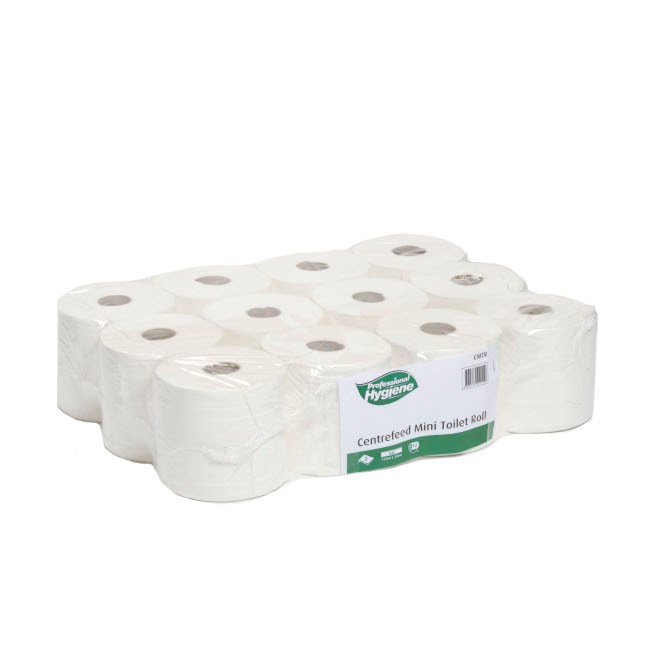 MINI CENTREFEED TOILET ROLL 2PLY 616 SHEETS