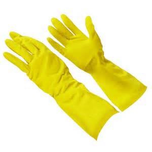 Yellow House hold gloves - LARGE