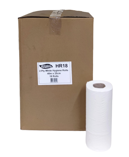 HYGIENE ROLL 2PLY WHITE 10 INCH 102 sheets