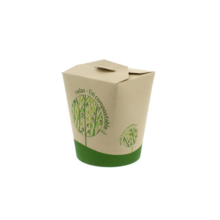 LEAFWARE 26OZ BAMBOO ROUND NOODLE BOX PTD