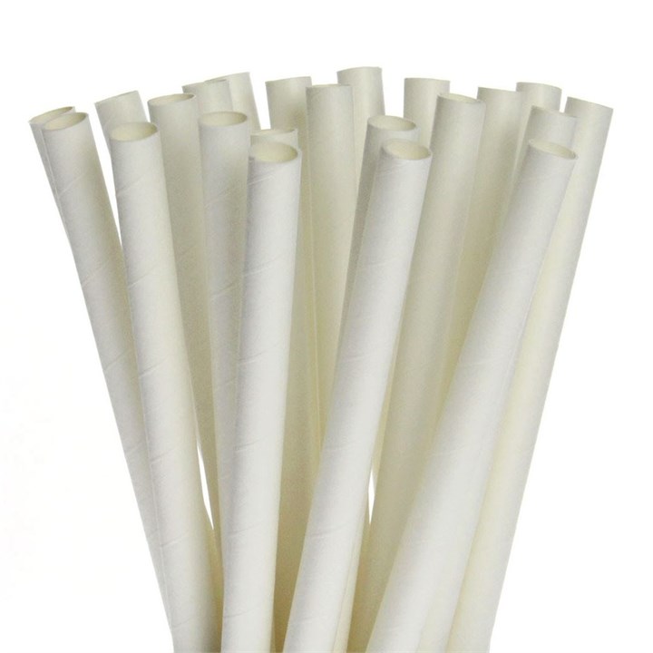 LEAFWARE WHITE PAPER STRAW 200X6MM
