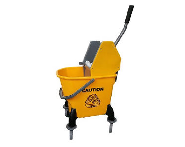 25L Mopping System with Gear Press Wringer Yellow