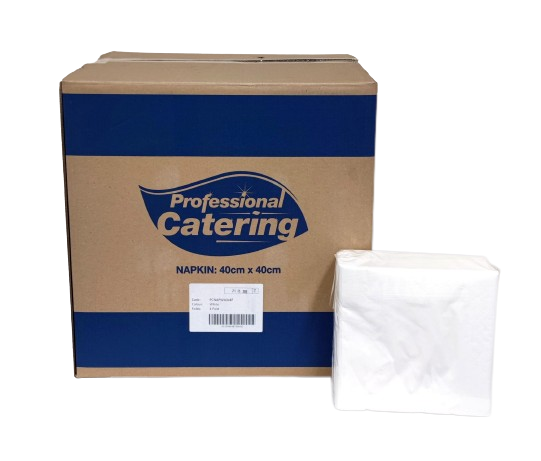 Professional Catering White napkin 2ply 1/4 Fold 40x40cm