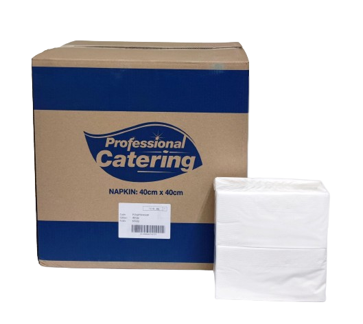 Professional Catering White napkin 2ply 1/8 Fold 40x40cm