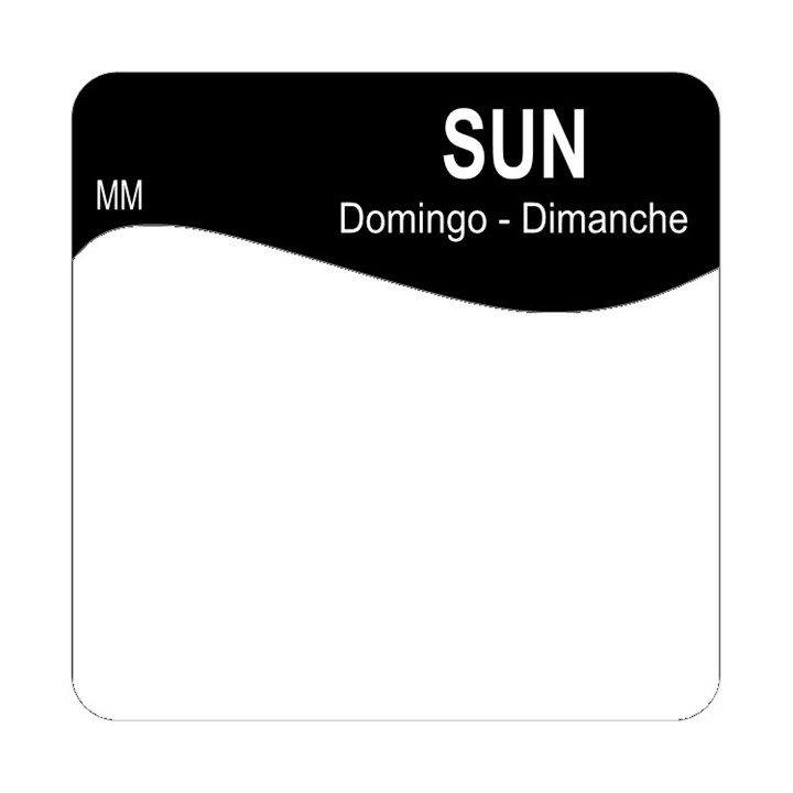 25mm Removable SQUARE LABEL - SUNDAY