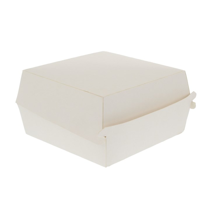 White Clamshell Qtr pounder burger box (L)115 (W)115 (H)65
