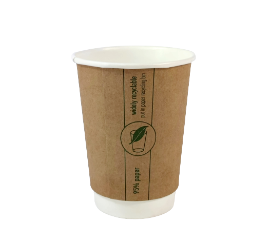 12oz Recycle Me Kraft Printed Double Wall Cup