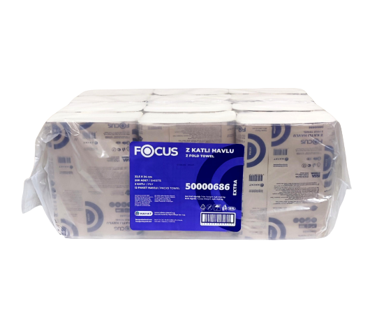 FOCUS Z-FOLD HAND TOWEL WHITE 2PLY