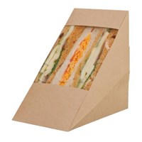 Sandwich Wedge Kraft 123x82x123mm Triple Wedge