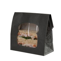Black Elegance laminated sandwich bag  155X72X220MM