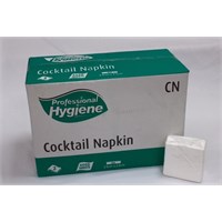 Professional Hygiene Cocktail Napkins 2 Ply White 24cm x 24cm