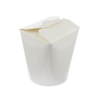 16OZ WOK CONTAINER WHITE POLY COATED