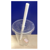 LEAFWARE WHITE 210X10MM PAPER STRAW