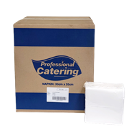 Professional Catering White Napkin 2ply 1/8 fold 33x33cm