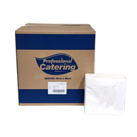 Professional Catering White napkin 2ply 1/4 Fold 40x40cm