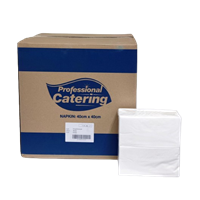 Professional Catering White napkin 2ply 1/8 Fold 40x40cm