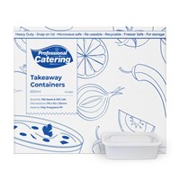 Heavy weight rectangular container with lids 650 ml
