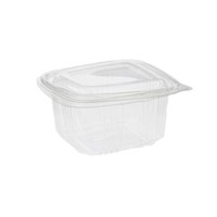 SQUARE SALAD CONTAINER 500CC (L)134mm (w)128.5mm (H)64.5mm