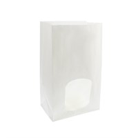 WHITE KRAFT TREAT BAG WITH WINDOW (L)150mm (W)95mm (H)250mm