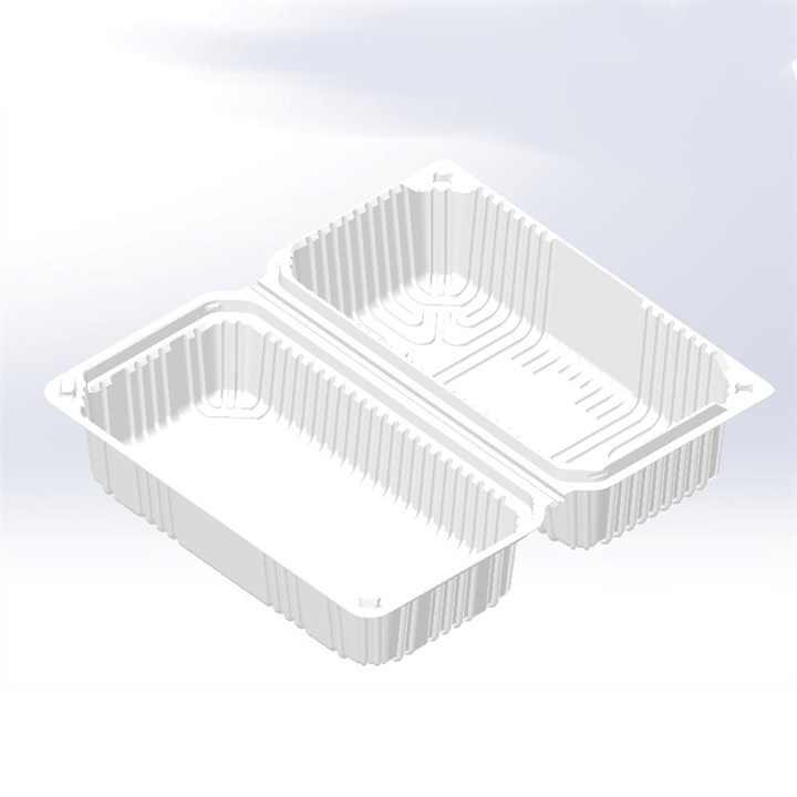 HINGED LOG CONTAINER CLEAR (L)219mm (W)122mm (H)100mm