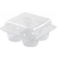4 CAVITY MUFFIN CONTAINER 320x204x51mm 