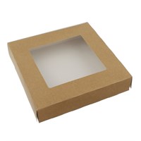 TART BOX BROWN WITH WINDOW 7"X1.5"