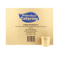 Professional Catering Kraft 12oz Soup cup & lid