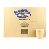 Professional Catering Kraft 16oz Soup cup & lid