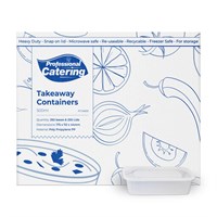 Heavy weight rectangular container with lids 500 ml