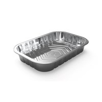 Aluminium Smoothwall tray Silver 801cc 